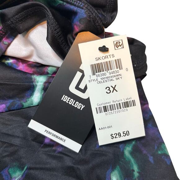 ID Ideology 3X Galaxy Print Flounce Skort Active Tennis Running Skirt NWT - Picture 6 of 7